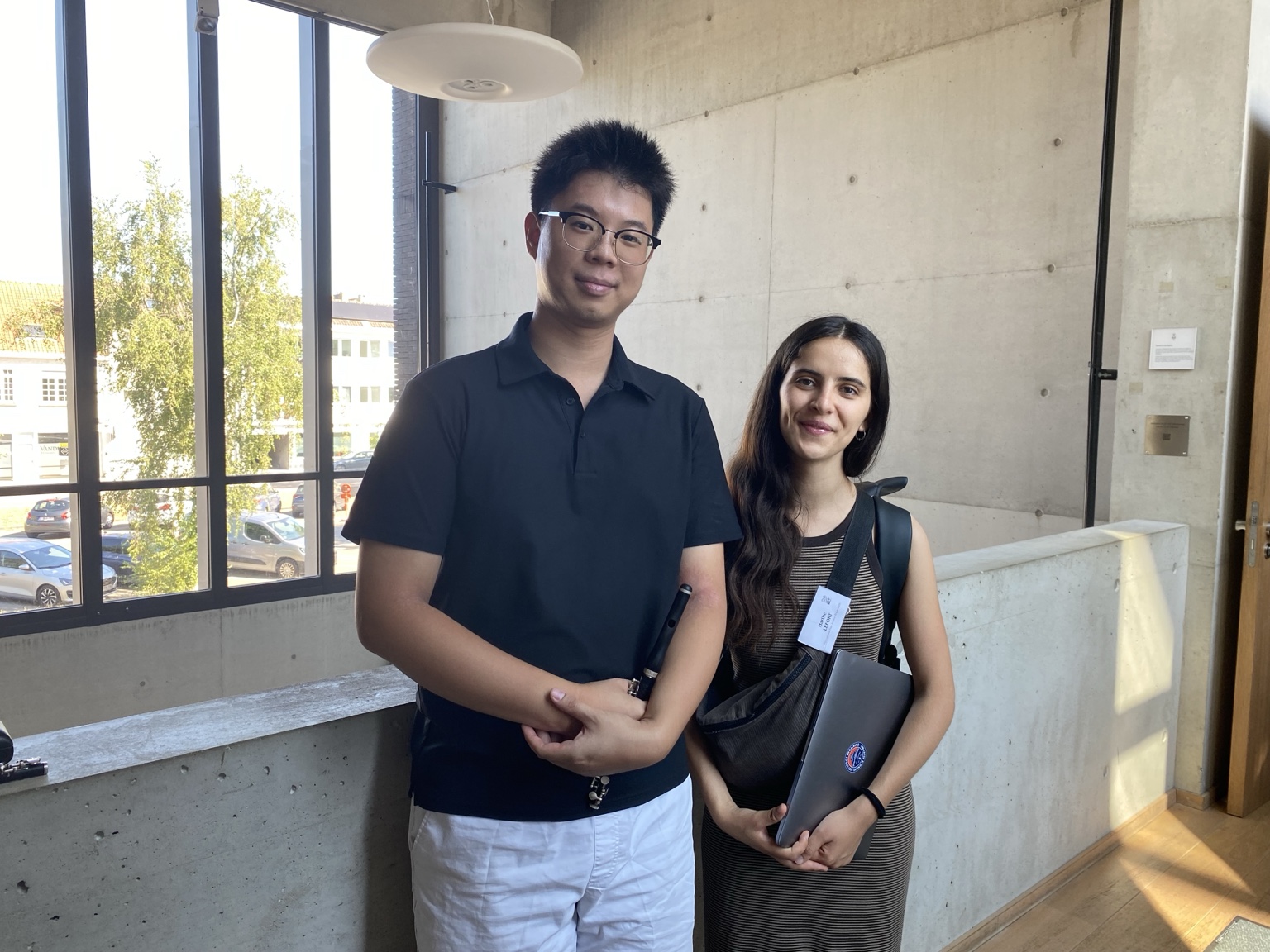 Jimmy Chiu with a fellow piccolo festival participant in Belgium